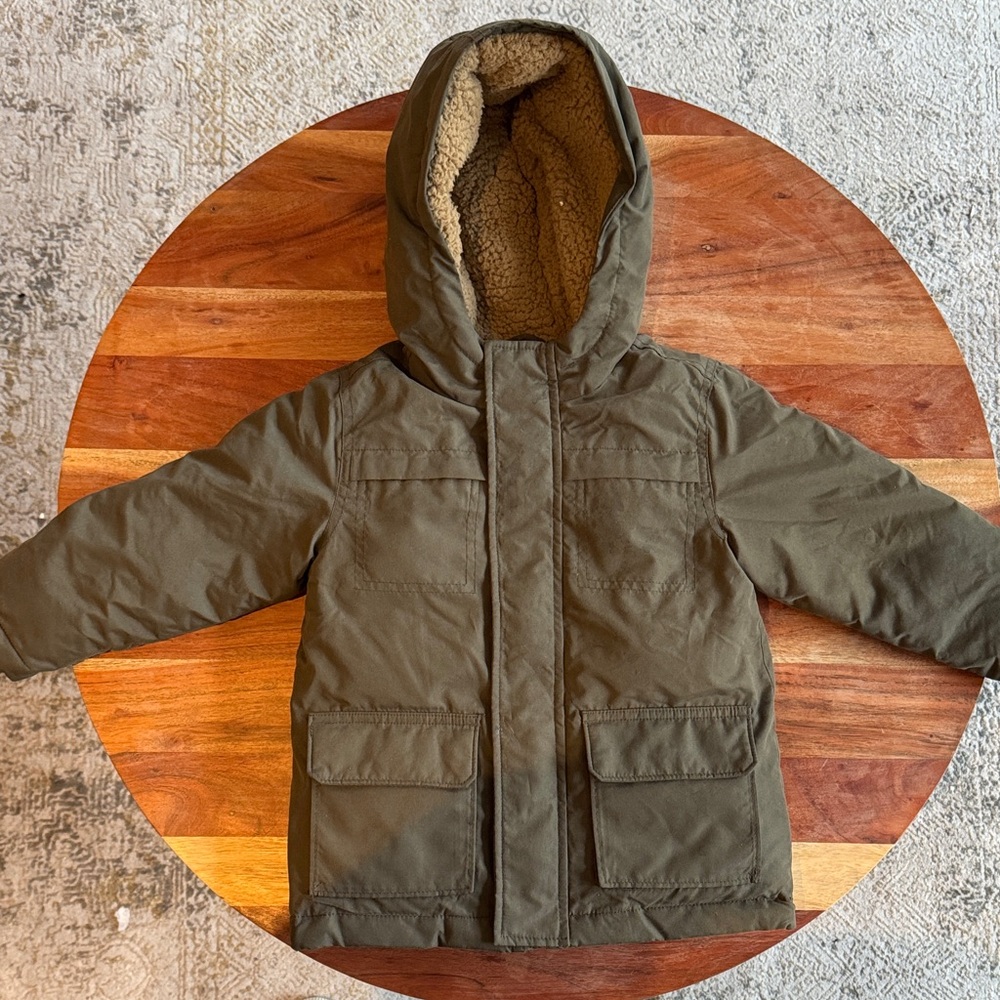 Old Navy Kids Olive Puffer Jacket